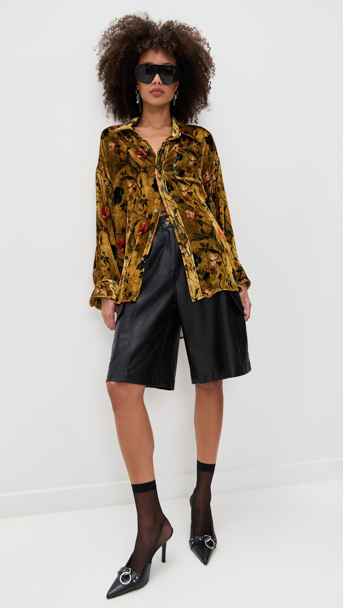 R13 Drop Neck Velvet Shirt | Shopbop | Shopbop