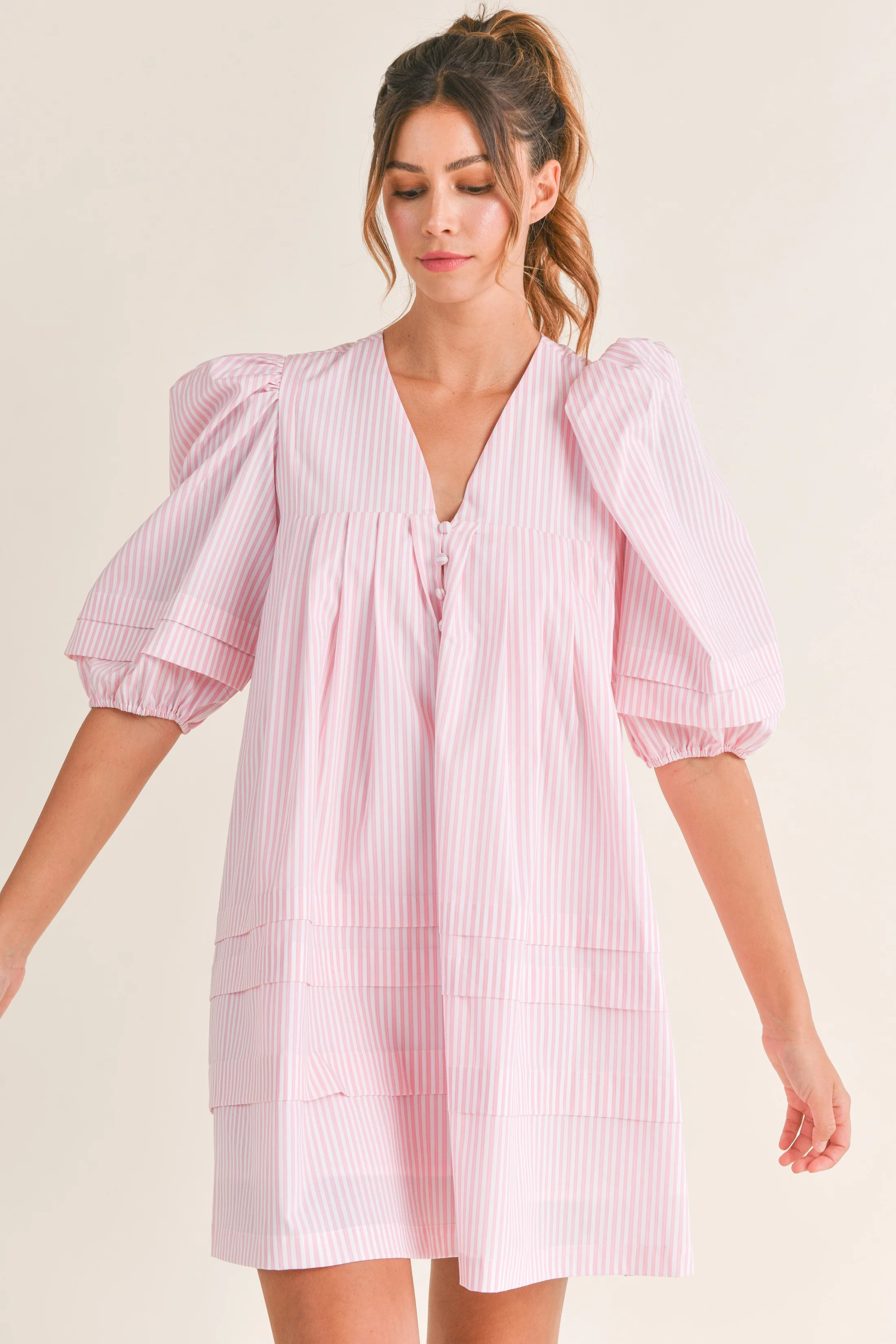 Yaya Dress - Pink Stripe | Shop BIRDIE