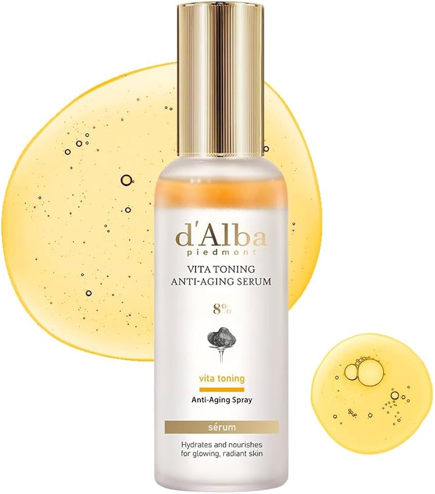 d'alba Piedmont Vita Toning Anti-Aging 8% Spray Serum (70 ml / 2.37 fl oz), Dual-Layer Oil & Seru... | Amazon (US)