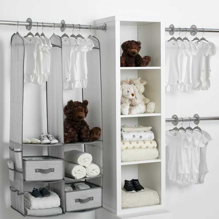 Delta Children 24-Piece Nursery Storage Set - Gray | Walmart (US)