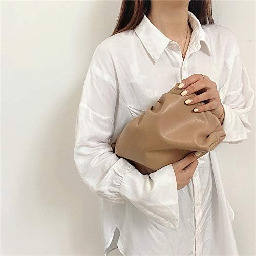Women's Chain Pouch Bag | Cloud-Shaped Dumpling Clutch Purse | Ruched Chain Link Shoulder Handbag | Amazon (US)