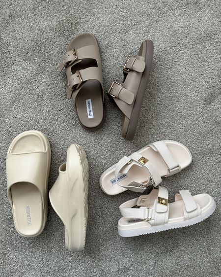 Steve Madden 30% off with code FRIEND 

Size up half in the dad sandals and true to size or size down if between in the thick cloud ones! 

#LTKswim #LTKsalealert #LTKshoecrush