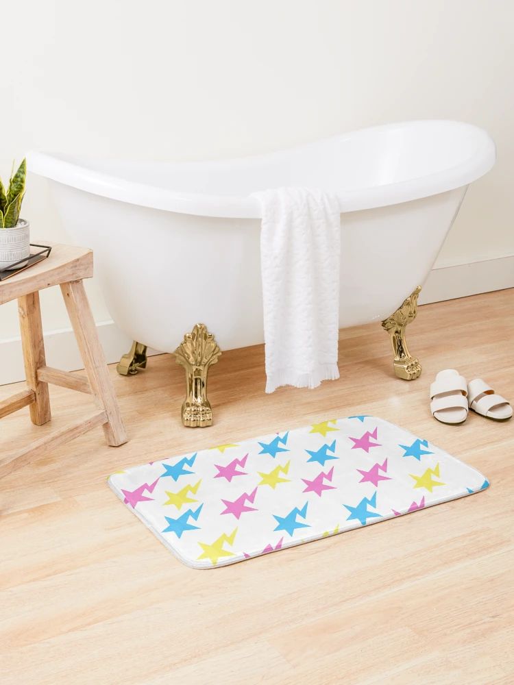 Cotton Candy Stars  Bath Mat | Redbubble (US)