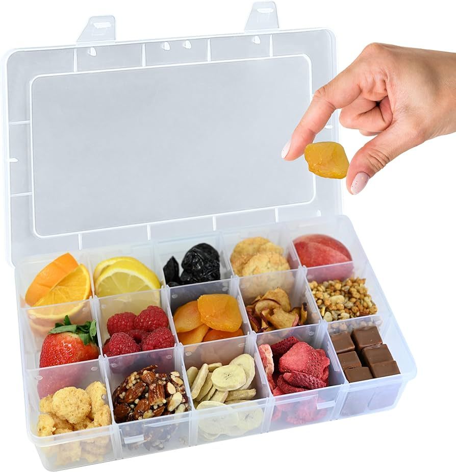 Skywin Snack Tray - Square Fun & Functional Snack Containers - Travel-Friendly, Easy to Use & Cle... | Amazon (US)