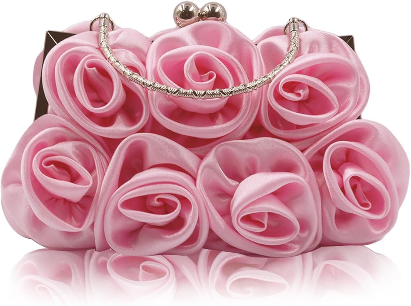 Women Evening Clutch Bag Floral Satin Small Purses with Detachable Strap for Wedding, Party, Prom | Amazon (US)