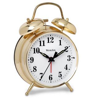 Westclox Twin Bell Alarm Clock Gold Finish – Model# 70010G | Walmart (US)
