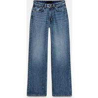 Zara - Z1975 High-Waist Regular Long Length Jeans - Mid-Blue - 16 - Woman | Zara UK