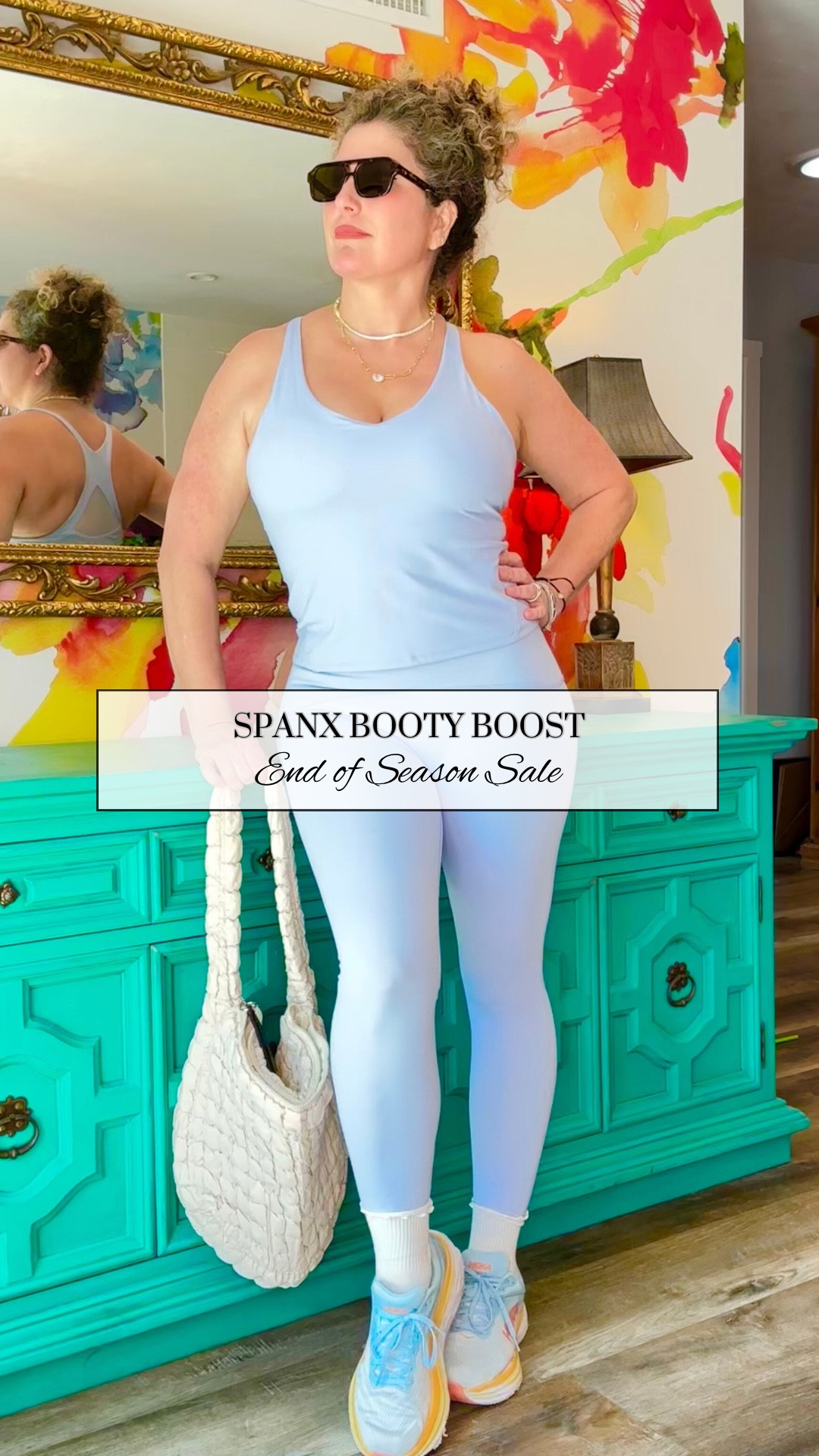 The only kind of lift I’m signing up for right now. 🏋️‍♀️

➕ITS THE END OF SEASON SALE‼️‼️

Just unboxed the new Hydrangea Booty Boost Leggings from @spanx (also comes in 7/8 and flared styles) and yes… my peach has entered her power era 🍑

🔹 Look 1: Paired with the Get Moving V-neck Tank – breathable mesh back, built-in shelf bra, and so comfy I almost forgot it’s actually activewear

🔹 Look 2: Threw on the FlexFeel Sports Bra for that gym-bound (or coffee run) energy. Medium support, zero dig, and a flattering low neckline that gets me.

💨 Sweat-wicking
💁‍♀️ Muffin-top-proof
🔥 No camel toe
🧡 Monarch (the new tangerine color) is next on my list

These pieces work hard… so I don’t have to.

#SpanxPartner #BootyBoost #ActivewearUnboxing #SpanxStyle #SweatWickingStyle #FitAndFlattering #GymLooksThatHit #AthleisureStyle #LeggingHaul #TryOnReel #ActivewearTryOn #NoCamelToe #SpanxBootyBoost #WorkoutLookbook #CuteGymOutfit #SpanxUnboxing #EverydayAthleisure #LTKfit #LTKactivewear #LTKunder100 #LTKleggings #SpanxActivewear #LTKtryon #LTKbootyboost #ShapingLeggings #LTKgymstyle #LTKbodypositivity #LTKfitfinds

#LTKActive #LTKSummerEdit #LTKFindsUnder100