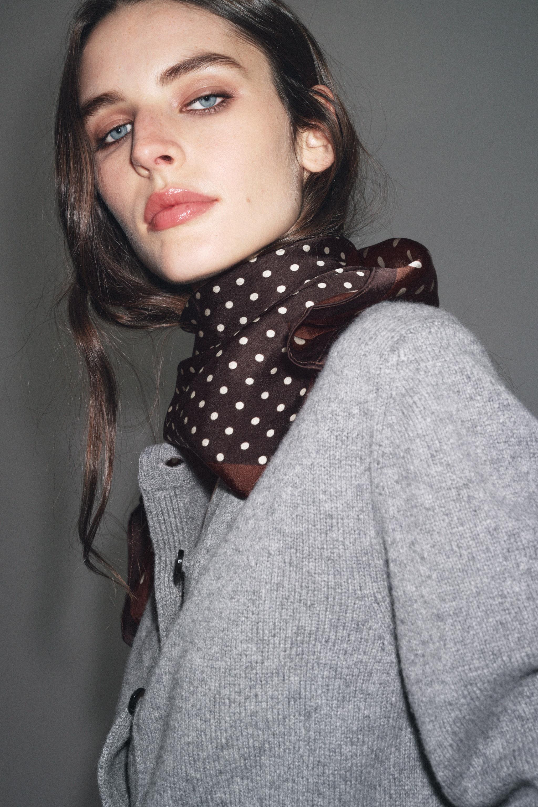 POLKA DOT PRINT SCARF | Zara UK