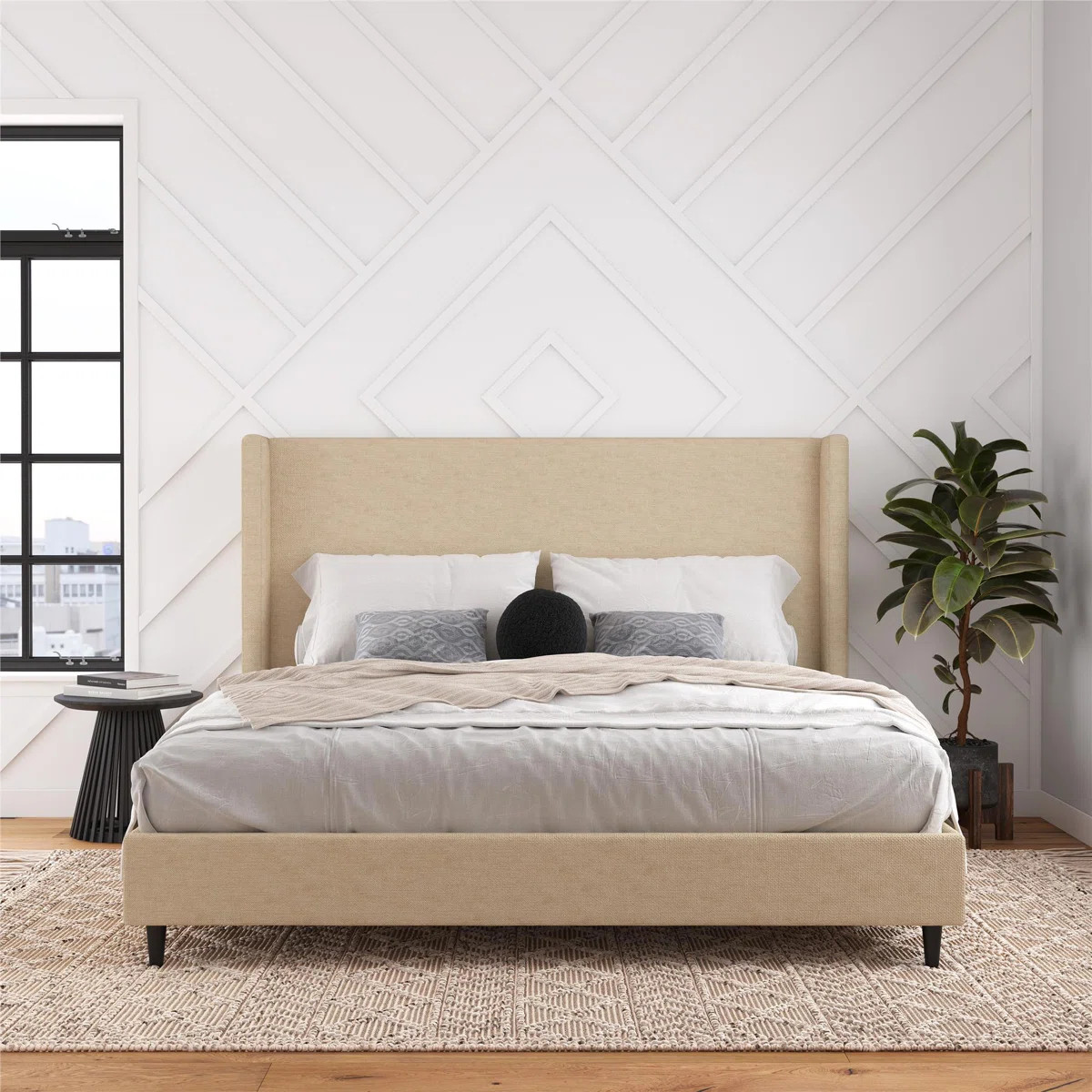 Ana King Upholstered Wingback Bed | Wayfair North America