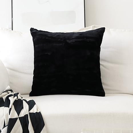 Home Brilliant Plush Deluxe Fluffy Mongolian Faux Fur Suede Cozy Sheepskin Large Euro Throw Pillo... | Amazon (US)