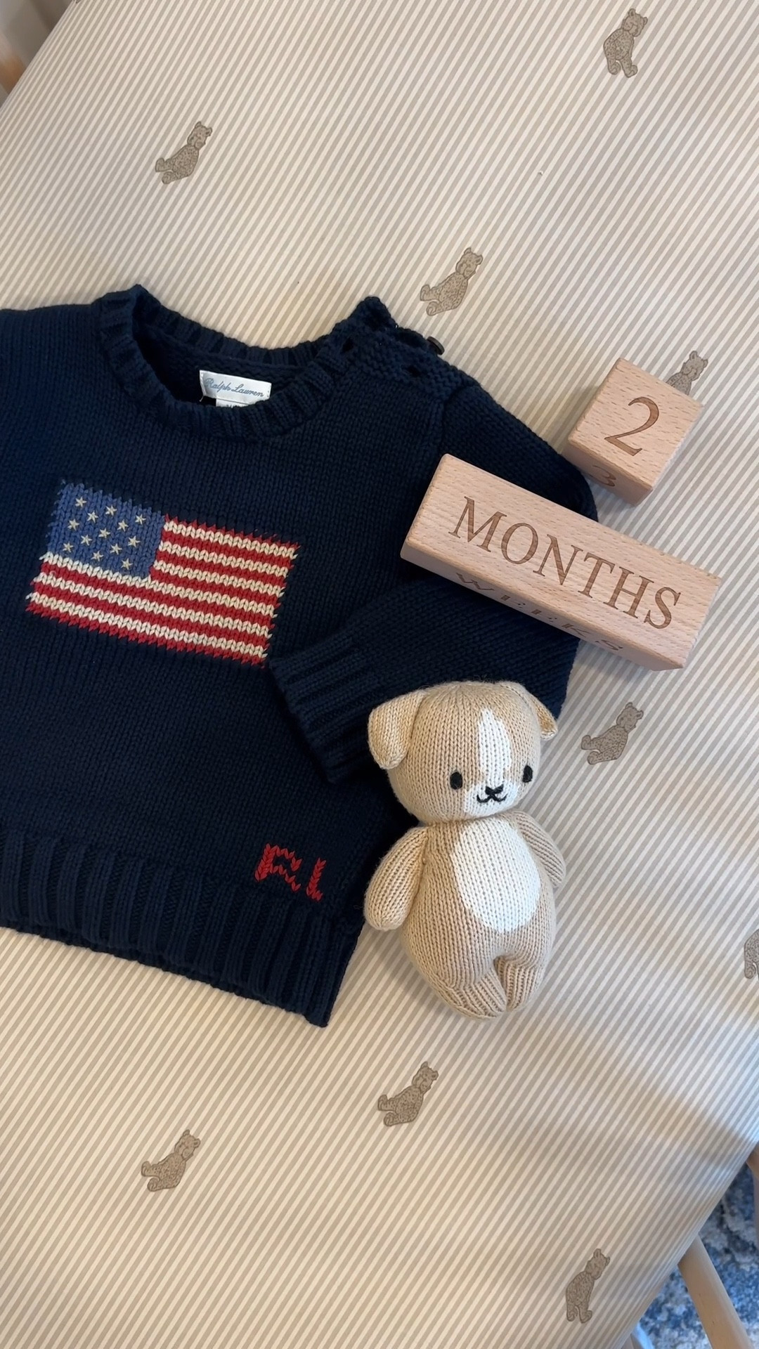These are my favorite pieces for my baby boy’s monthly photos, they double as the cutest nursery decor! 🧸🩵🇺🇸

A @Ralph Lauren heritage sweater to grow into, @cuddle and kind baby puppy, and wooden blocks (they also can say days & weeks) 🥰

#BabyMilestones #MonthlyBabyUpdate #BabyBoyMom #BabyUpdatePhotos #NurseryDecor #BabyPhotoIdeas #MilestoneMoments #GrowingUpTooFast #CuddleAndKind #BabyStyle #BabyBoyStyle #RalphLaurenBaby #BabyAccessories #NurseryInspo #BabyMemories #LittleDetails #SweetMoments #EverydayMagic #MotherhoodUnplugged #DocumentingMotherhood
#oilostudio 


#LTKFamily #LTKBaby #LTKKids