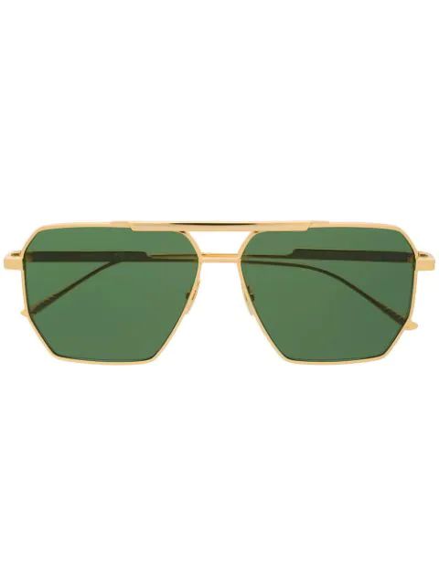 Bottega Veneta Eyewear Oversized square-frame Sunglasses - Farfetch | Farfetch Global