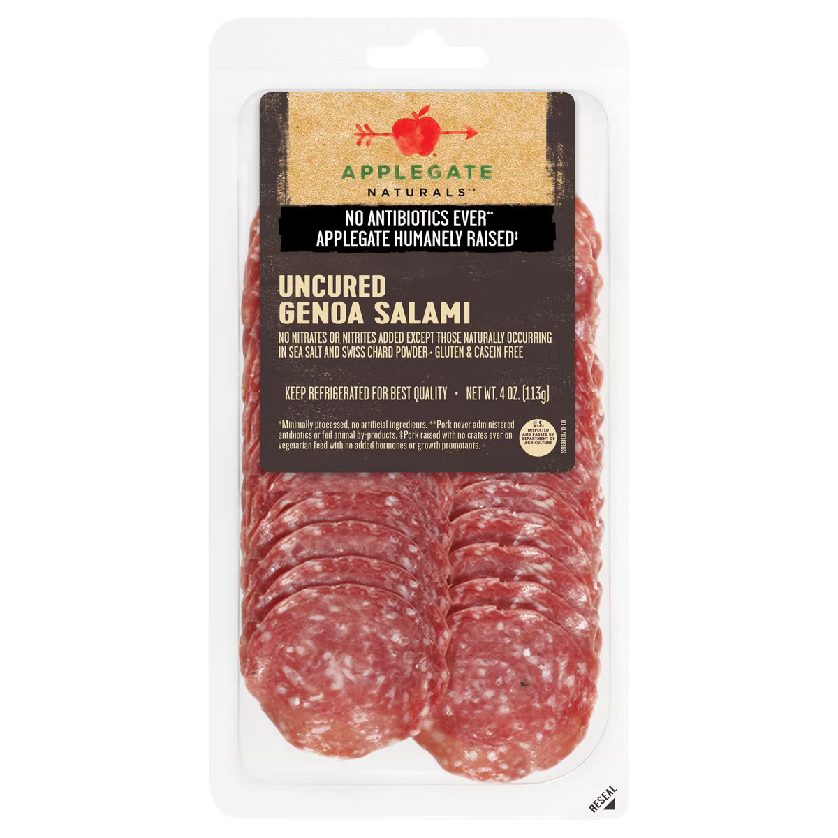 Applegate Natural Uncured Genoa Salami - 4oz | Target