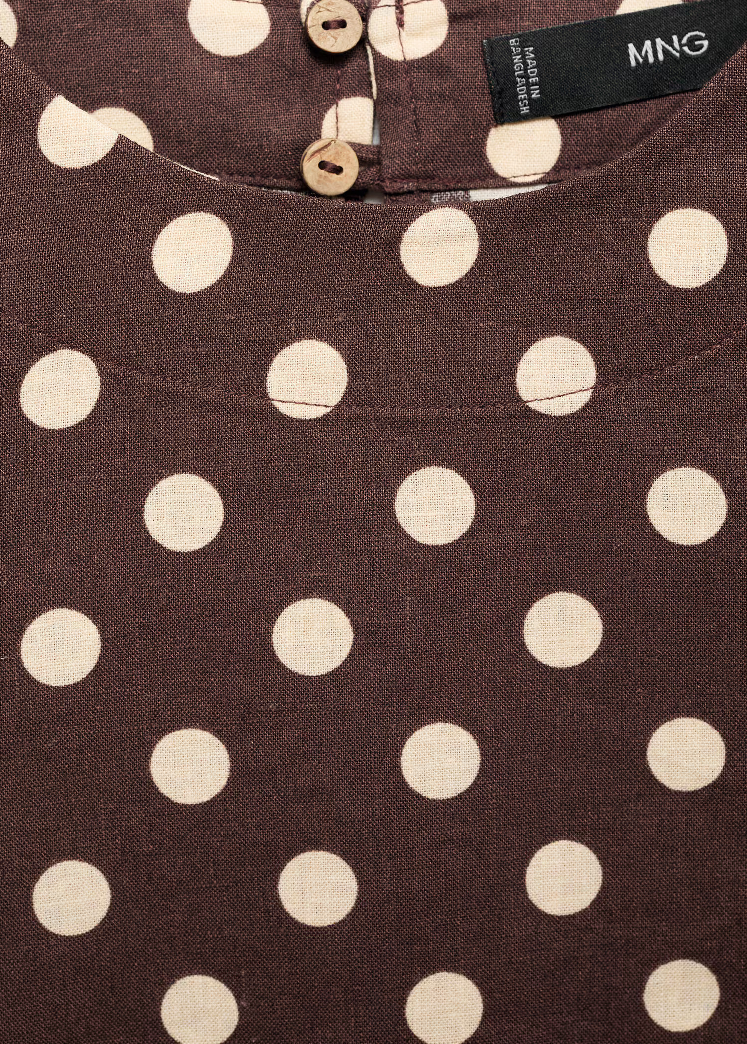 Polka-dot linen crop top - Women | MANGO United Kingdom | MANGO (UK)