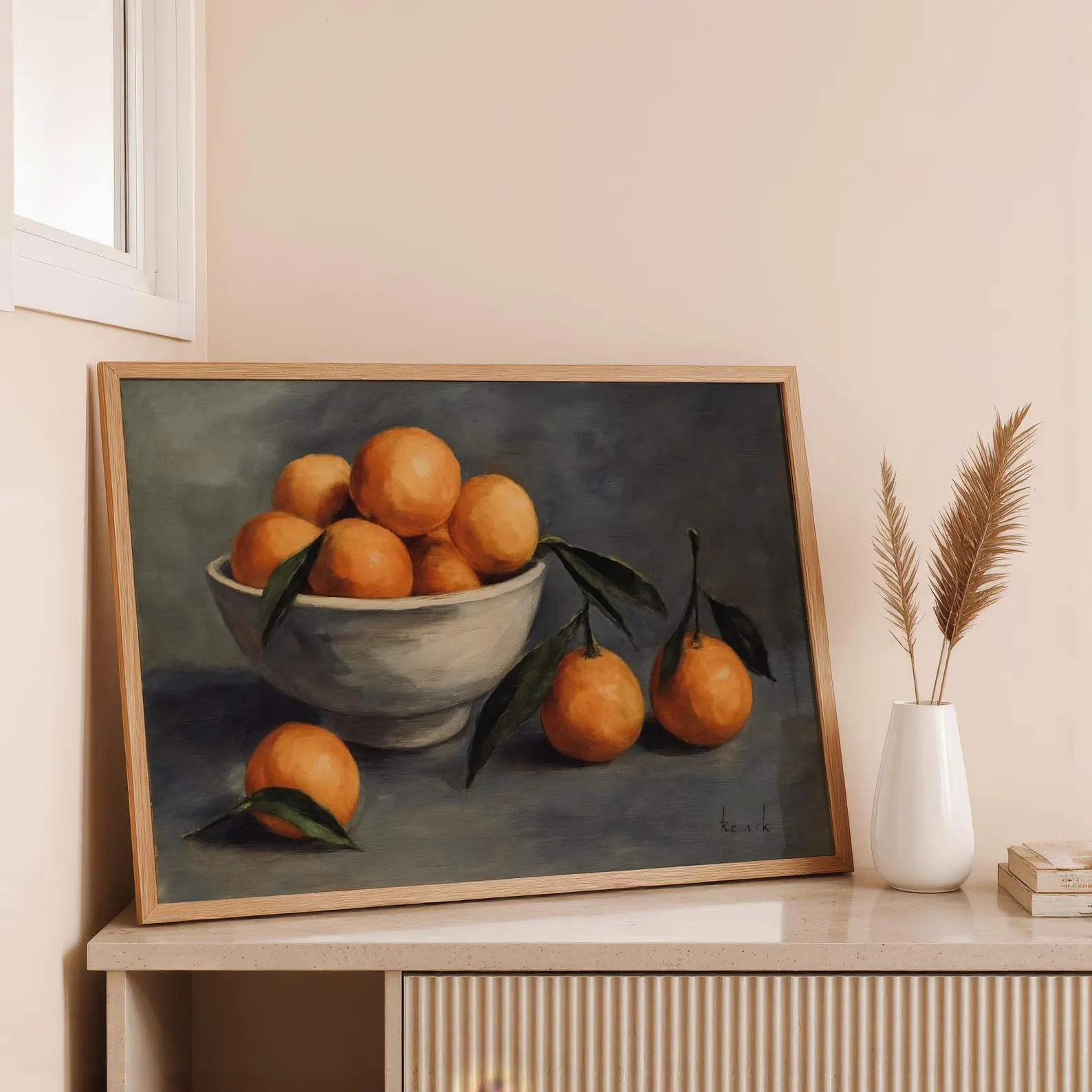 Vintage Bowl of Oranges Wall Art | Still Life Fruit Printable, Moody Kitchen Decor - Etsy | Etsy (Global)