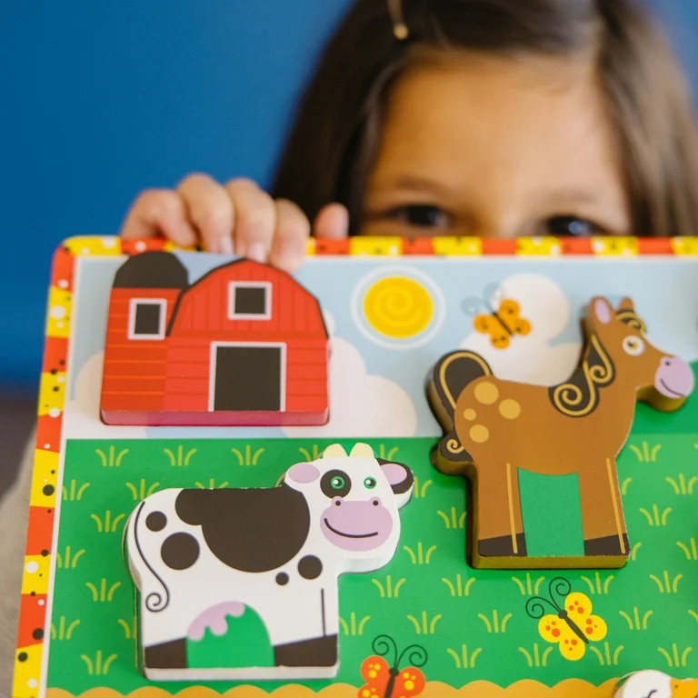 Melissa & Doug Farm Wooden Chunky Puzzle (8 Pcs) - FSC-Certified Materials | Walmart (US)