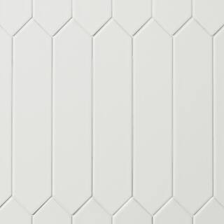 Ivy Hill Tile Axis 2.6 in. x 13 in. White Polished Picket Ceramic Wall Tile (12.26 sq. ft. / case... | The Home Depot