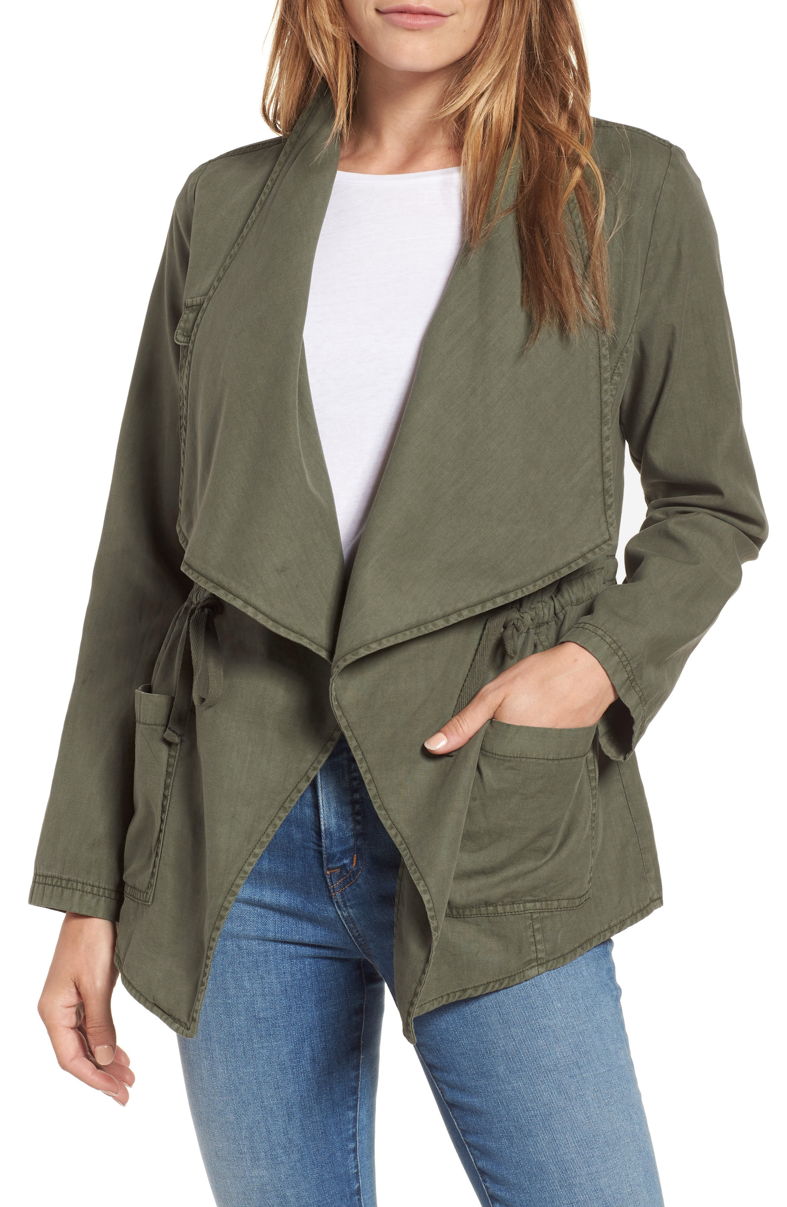 Caslon® Draped Utility Jacket (Regular & Petite) | Nordstrom