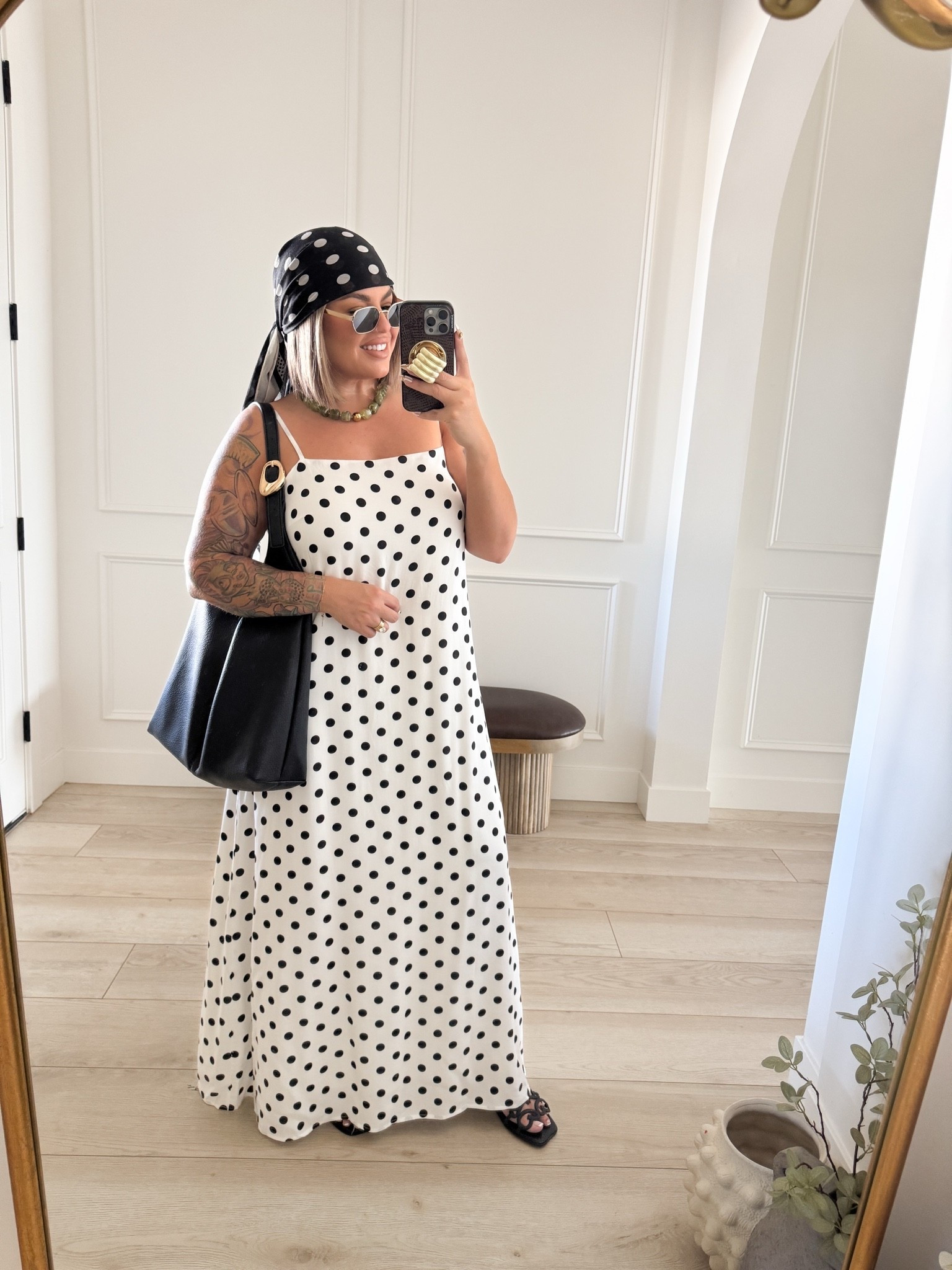 Dress size xl it sold me because it’s called the Virgo dress and I’m a Virgo lol. 

Perfect for summer time ! 
I also linked my bra as well.