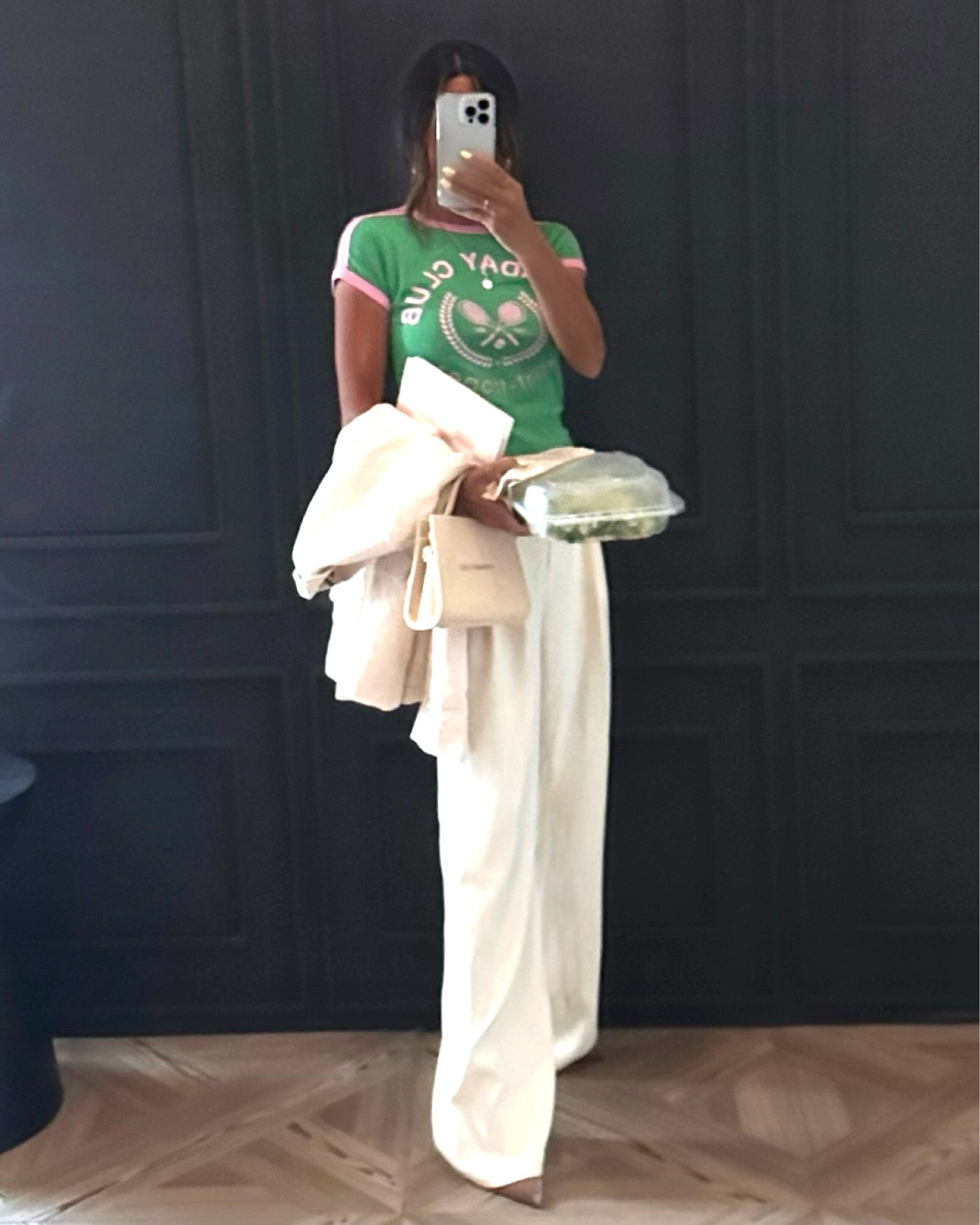 Lunch break in midweek casual. 

My stack of baby tees from UO continues to grow!! Love this one 💚💗

#LTKsalealert #LTKSeasonal #LTKfindsunder50