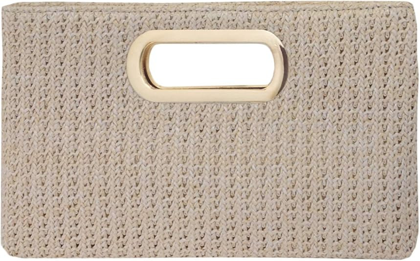 Top Handle Straw Clutch | Amazon (US)