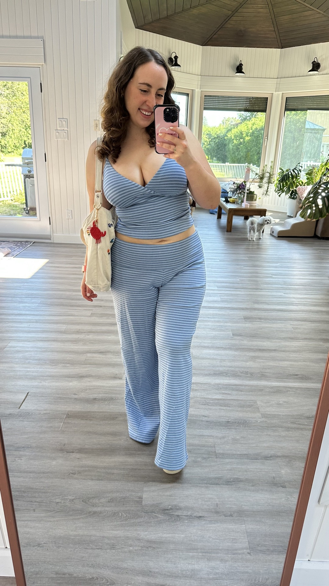 If you have a large chest or just love going braless you NEED to check out Klassy! They make built in bra tops, also called bramis, that give you the support of a bra in a ton of super cute top styles! This set is from their new Salt and Stripes drop and I adore how it looks 🥰 it’s so nice having a triangle top that actually fits my chest plus not needing to wear a bra with it! The pants are also sooo cute and comfy. Really happy with this set! I wear a 34G in bras and got a size medium in the top for reference!

#LTKsummer #LTKmidsize #LTKcanada
