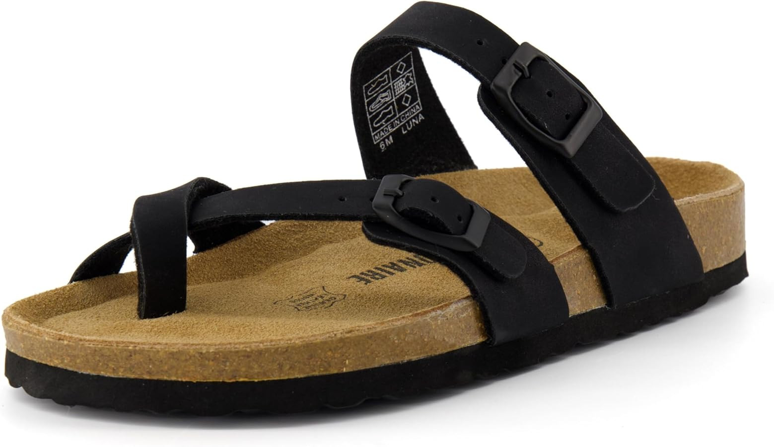 CUSHIONAIRE Women's Luna Cork Footbed Sandal With +Comfort | Amazon (US)