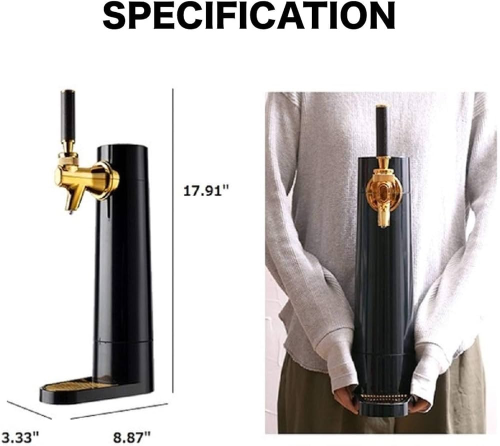 GREEN HOUSE: Draft Pour Beer Dispenser & Ultra Fine Foam Maker - Mini Kegerator for Home. Draft Pour and Ultra Fine Foam covering top makes your regular beer taste delicious and keep longer. | Amazon (US)