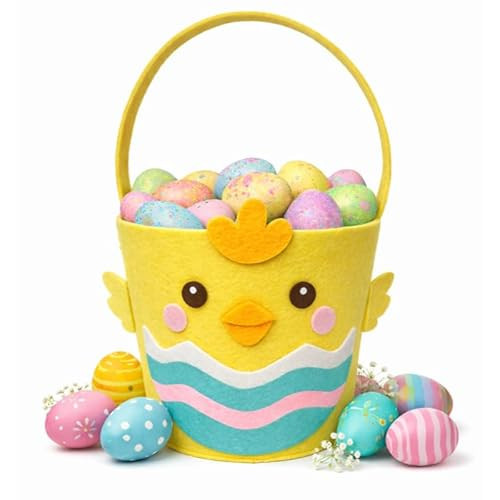 Easter Basket for Kids, Large Cute Animal Gift Basket with Premium Packaging for Egg Hunt, Candy & Toy Gifts, Nursery Toy Storage, Photo Prop & Spring Decorations(Yellow Chick) | Amazon (US)