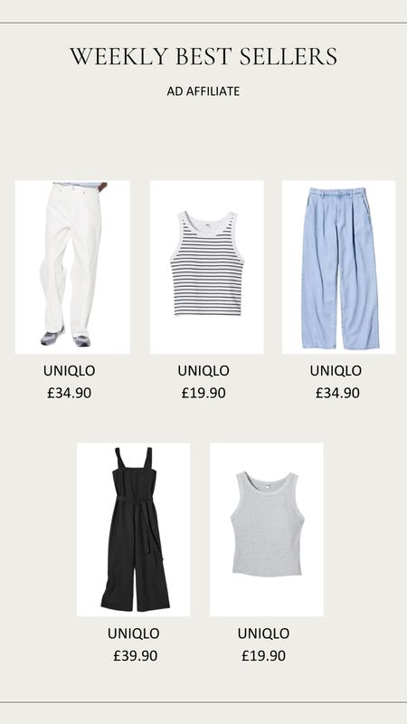 Weekly Best Sellers, Spring Style, Beauty, Uniqlo, Jeans, Tank Top, Jumpsuit, Wardrobe Staples, Capsule Wardrobe 

#LTKeurope #LTKstyletip #LTKSeasonal