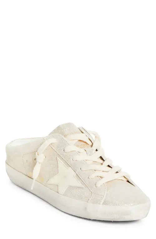 Golden Goose Super-Star Sabot Mule Sneaker in Platinum/Cream at Nordstrom, Size 9Us | Nordstrom