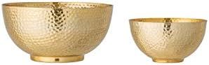 Creative Co-Op Round Hammered Metal Bowl, 14", Gold,DA7392 | Amazon (US)