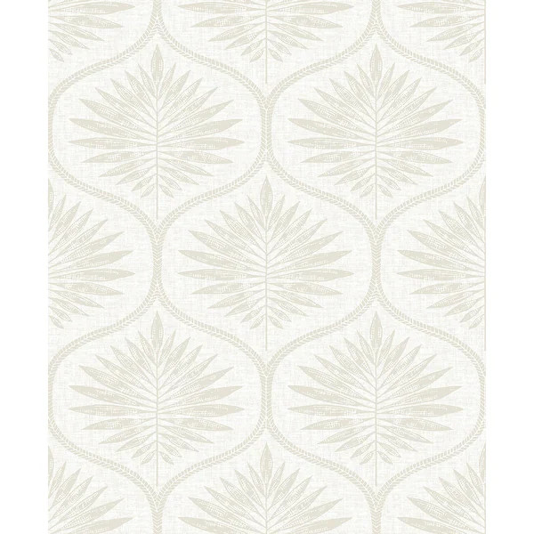 A-Street Prints Laurel Bone Ogee Wallpaper | Bed Bath & Beyond