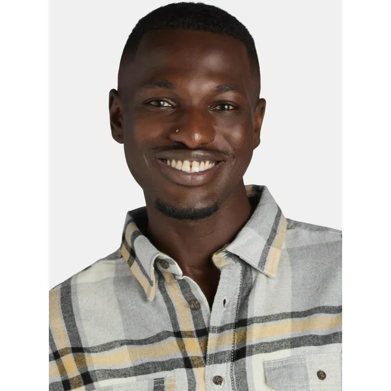George Men's and Big Men's Flannel Shirt with Long Sleeves, Sizes XS-3XLT | Walmart (US)