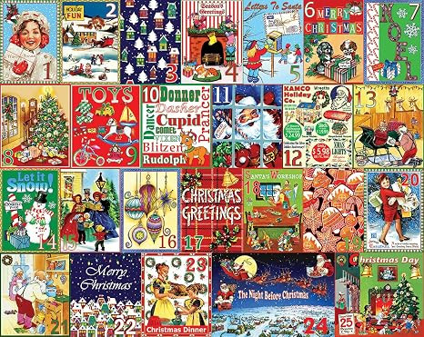 White Mountain Puzzles Christmas Calendar, 1000 Pieces Jigsaw Puzzle | Amazon (US)