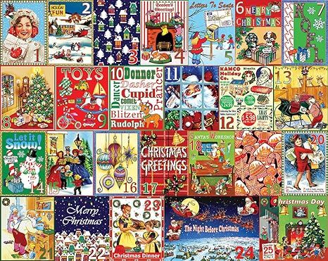 White Mountain Puzzles Christmas Calendar, 1000 Pieces Jigsaw Puzzle | Amazon (US)
