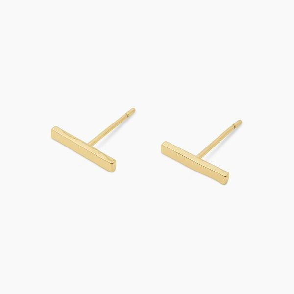 Taner Bar Mini Studs (Gold) | Gorjana