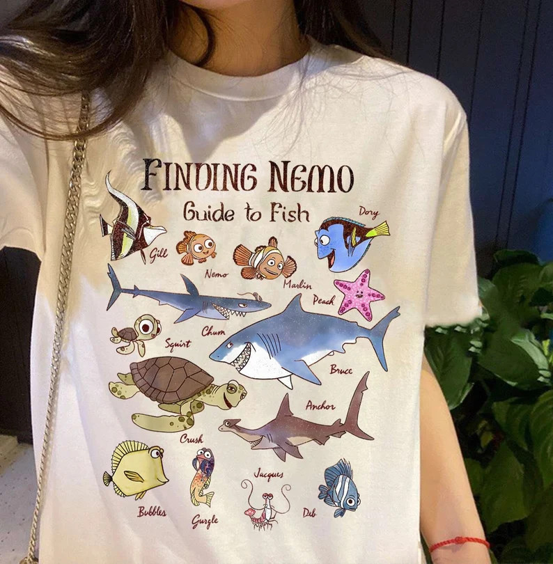 Fish Guide Tee Finding Nemo Disney Pixar Shirt, Finding Nemo Disney Shirt, Finding Dory Shirt, Sq... | Etsy (US)