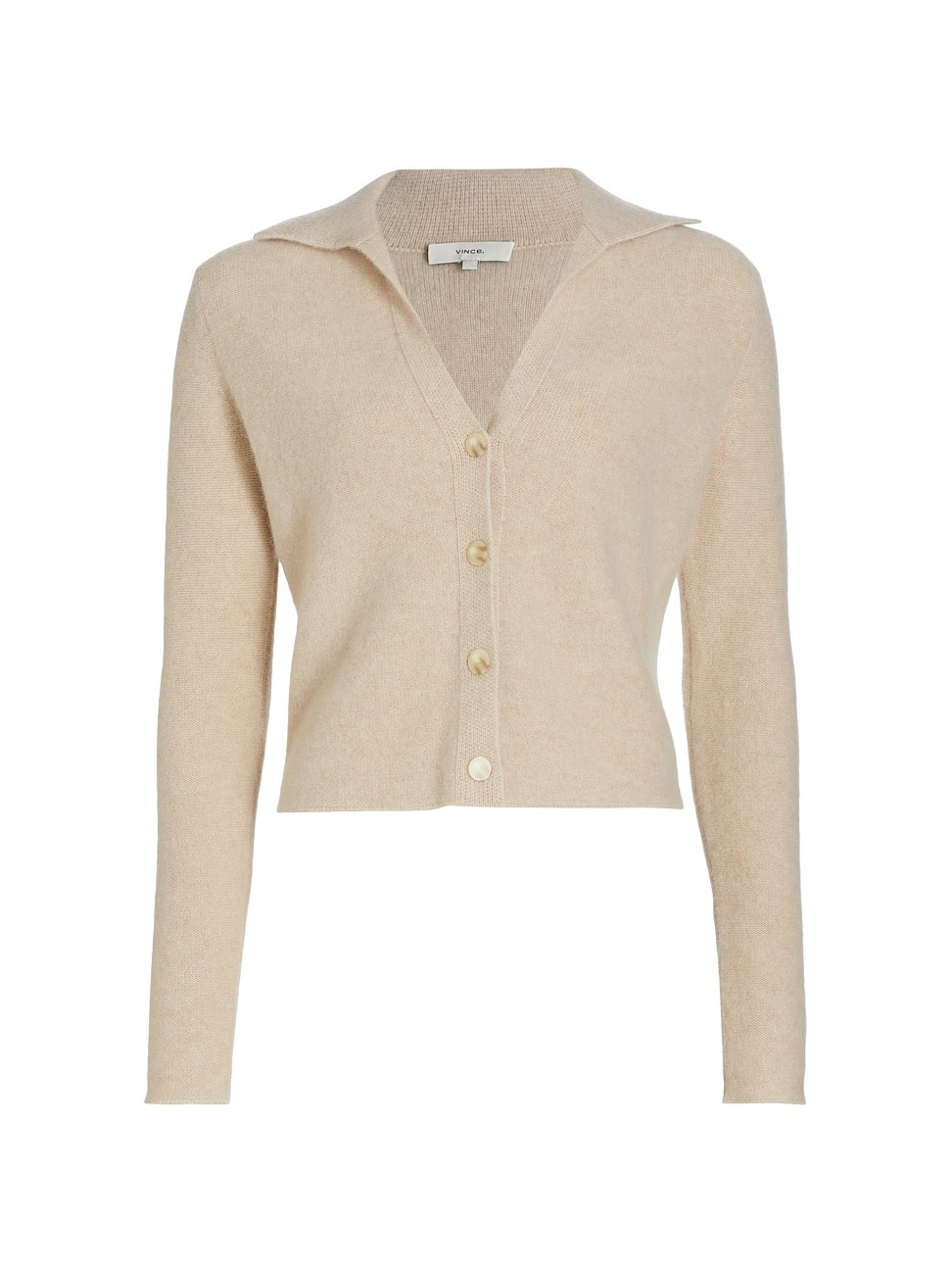 Women's Cashmere Polo Cardigan - White Sand - Size XXS - White Sand - Size XXS | Saks Fifth Avenue
