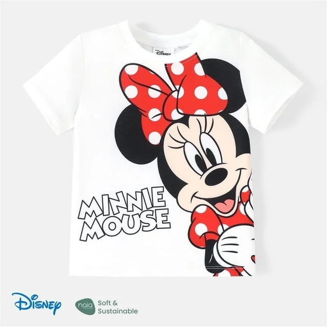 Disney Minnie Mouse Toddler/Kid Girl/Boy Character & Letter Print Naia™ Short Sleeve T-Shirts | Walmart (US)