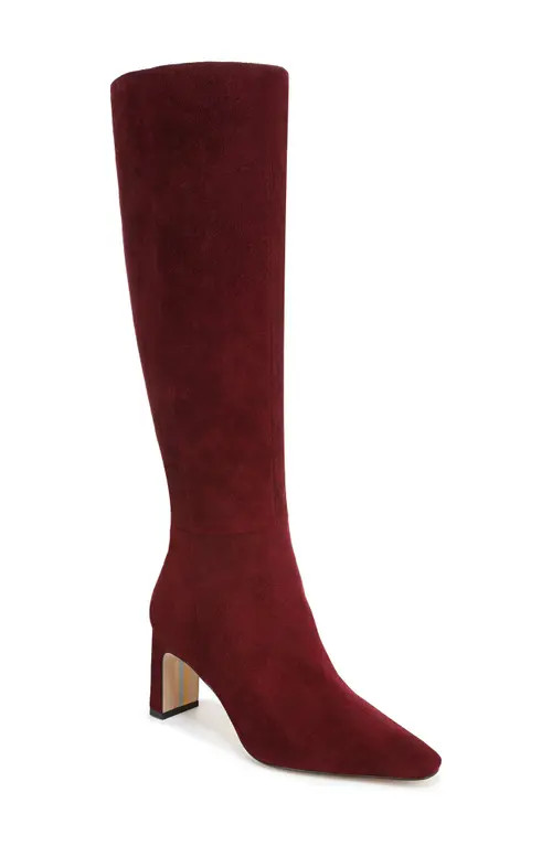 Sam Edelman Sylvia Knee High Boot in French Burgundy at Nordstrom, Size 10.5 Regular Calf | Nordstrom