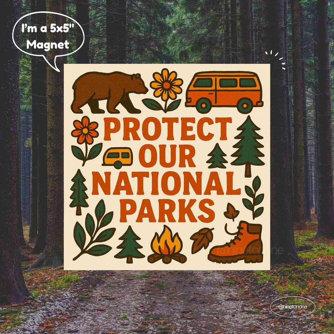Protect Our National Parks Bumper Magnet, Car Decal, Fridge Magnet, Bumper Sticker, Subtle Anti T... | Etsy (US)