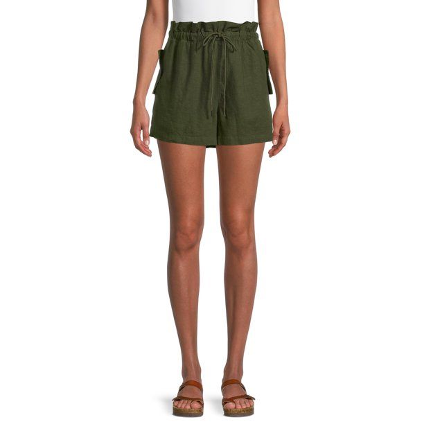 The Get Women's Juniors Paperbag Waist Shorts - Walmart.com | Walmart (US)