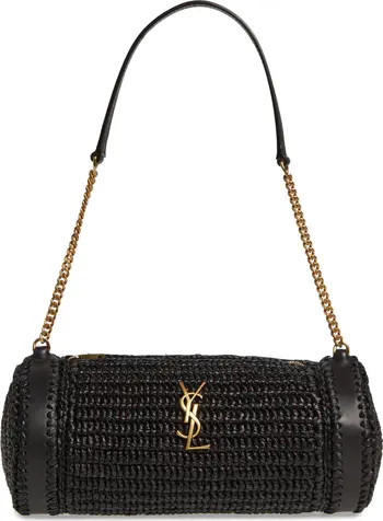 Saint Laurent Small Sade Raffia Tube Bag | Nordstrom | Nordstrom