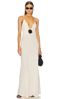 Sheer Deep V Long Slip Dress
                    
                    Helsa | Revolve Clothing (Global)