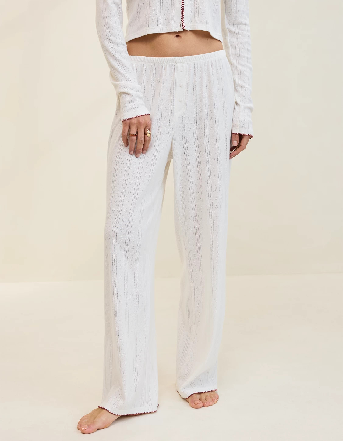 Aerie Off-Duty Pointelle Trouser PJ | Aerie