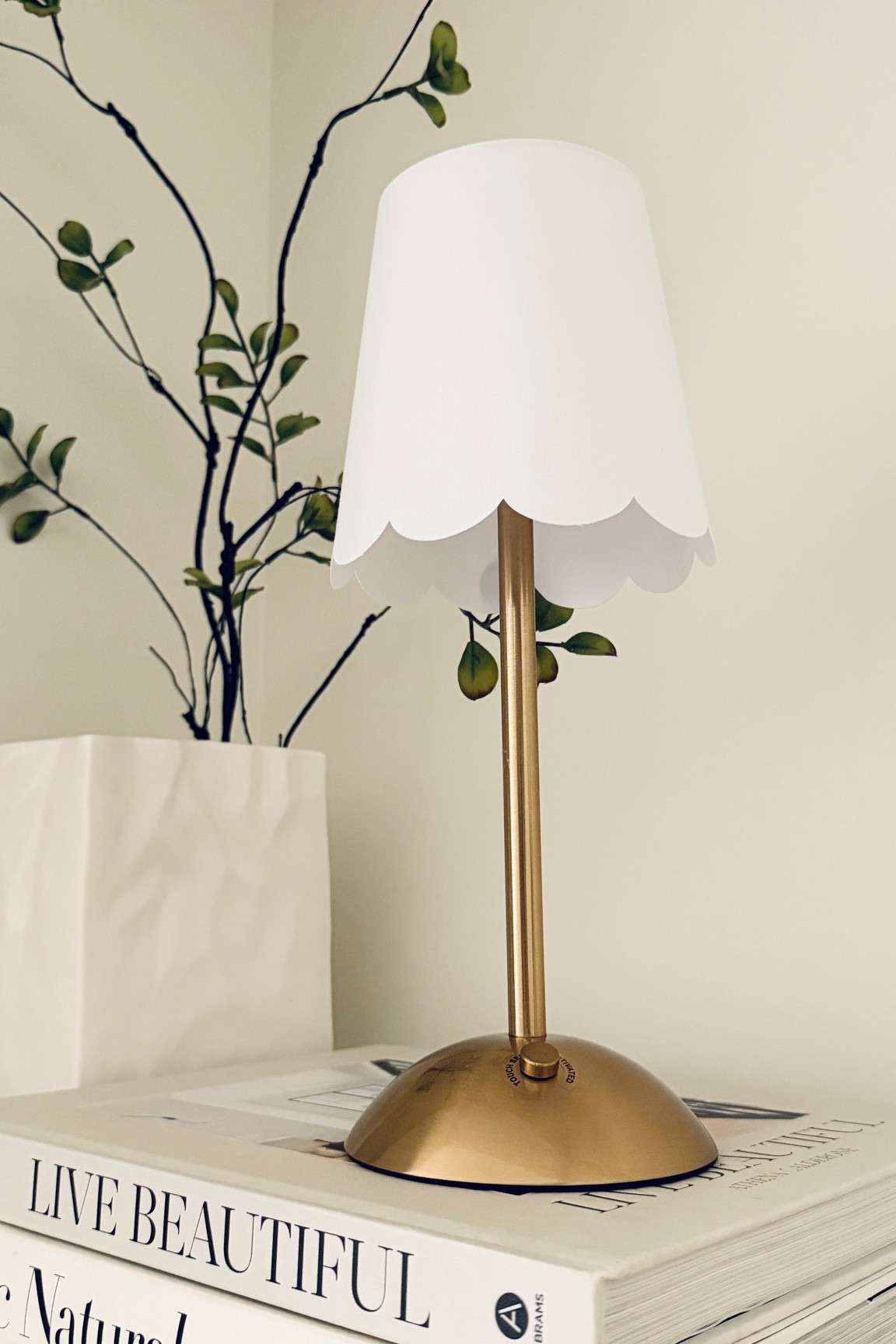 Beautiful scalloped design lampshade with brass finishes. #homedecor #walmartfind #amazonfind #walmarthome #amazonhome

#LTKHome #LTKmomlife #LTKOver40