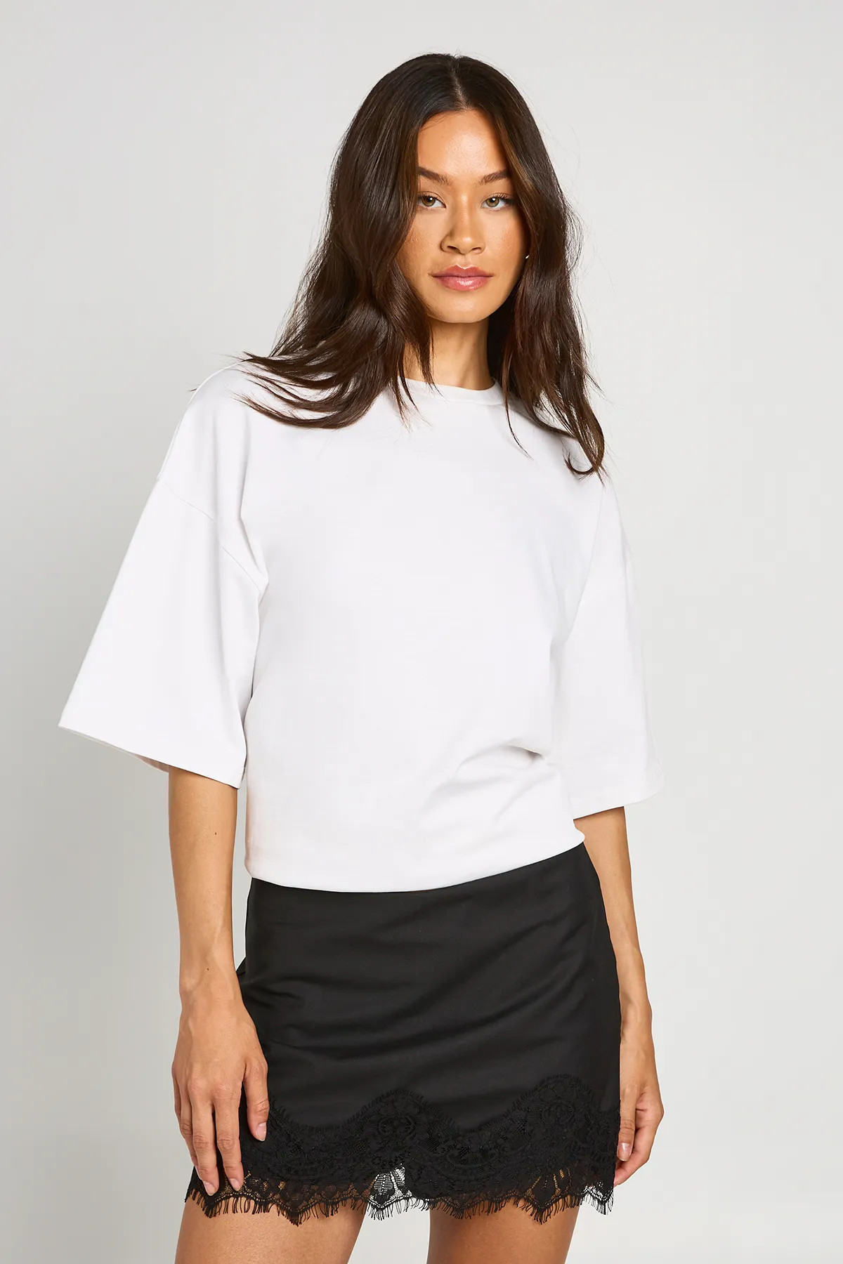 Tall Lace Trim Crepe Skort | boohoo (US & Canada)