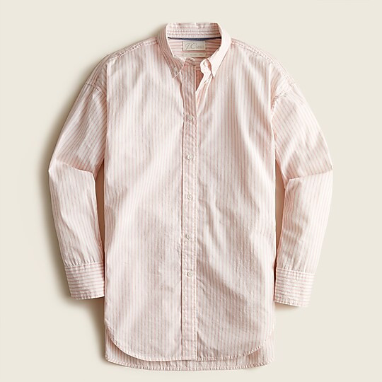 Relaxed-fit washed cotton poplin shirt in stripe | J. Crew US
